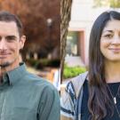 Jeffrey Ross-Ibarra, evolution and ecology, and Marina Ellefson, molecular and cellular biology, are this year's recipients of the CBS Faculty Research and Teaching Awards, respectively. (Photos: TJ Ushing, Sasha Bakhter/UC Davis)